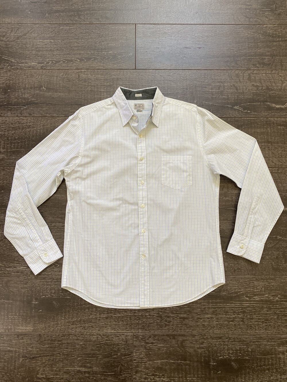 J. Crew Men’s Button Down LS Plaid Pocket Slim Fit Dress Shirt Sz L